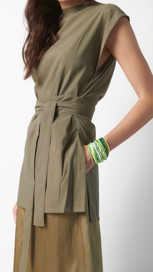 Top Kimono verde oliva - immagine 5
