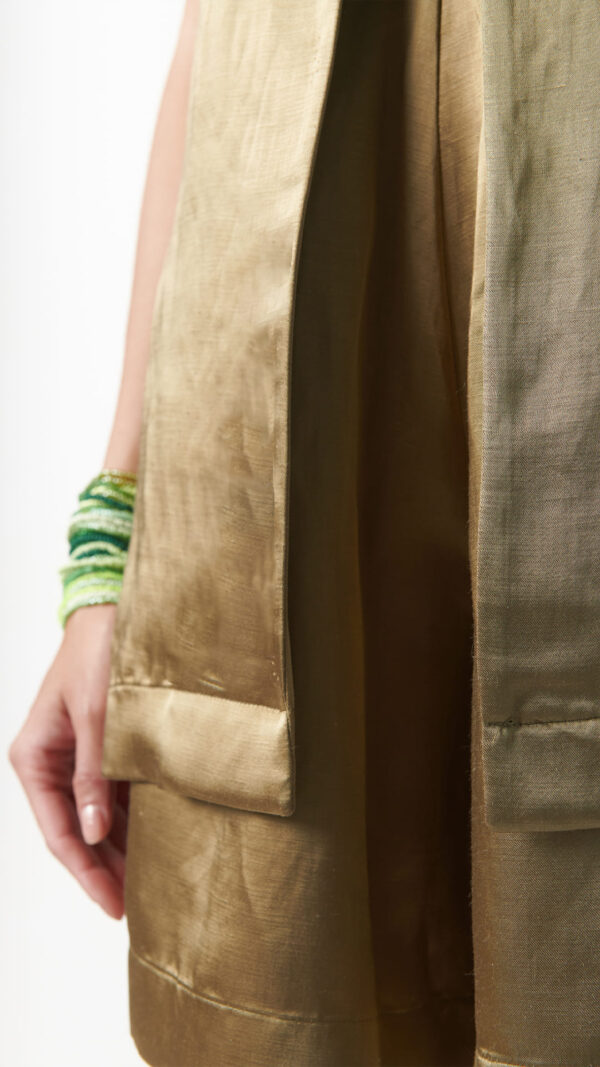 Gilet donna estivo verde oliva - immagine 4