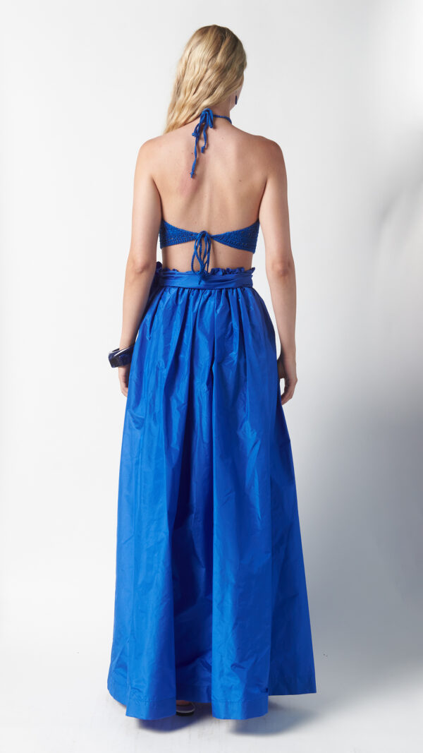 Gonna ampia elegante blu zaffiro - immagine 3