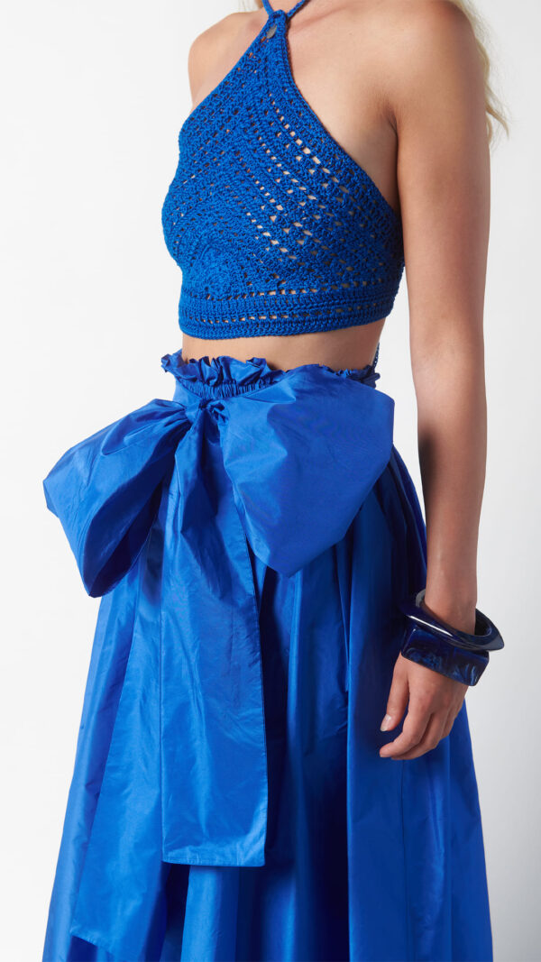 Gonna ampia elegante blu zaffiro - immagine 4